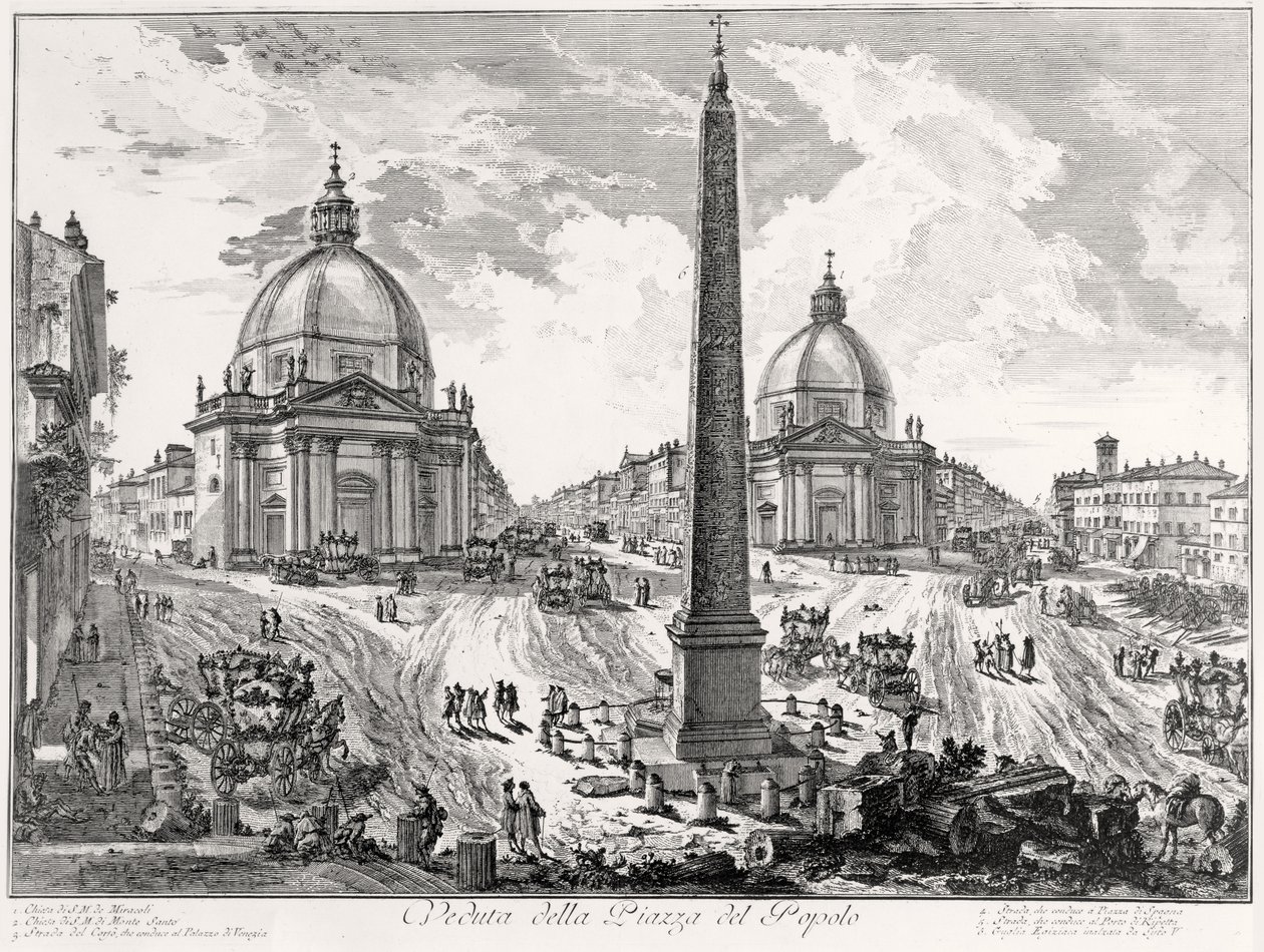 Veduta della Piazza del Popolo da Giovanni Battista Piranesi