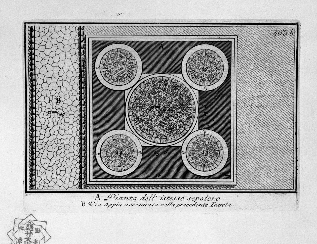 Via Appia, Sepolcro in Albano Laziale da Giovanni Battista Piranesi