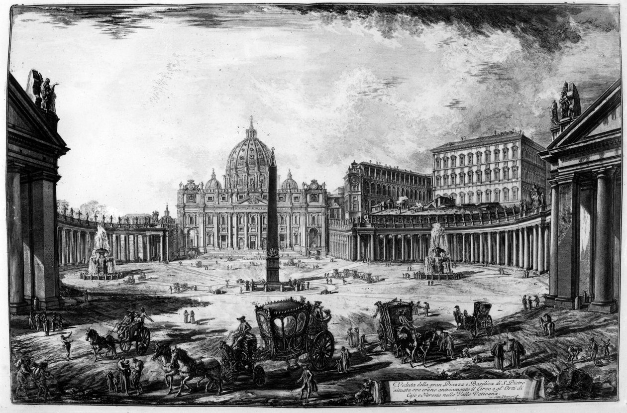 Veduta della Basilica di San Pietro e Piazza, dalla serie 
