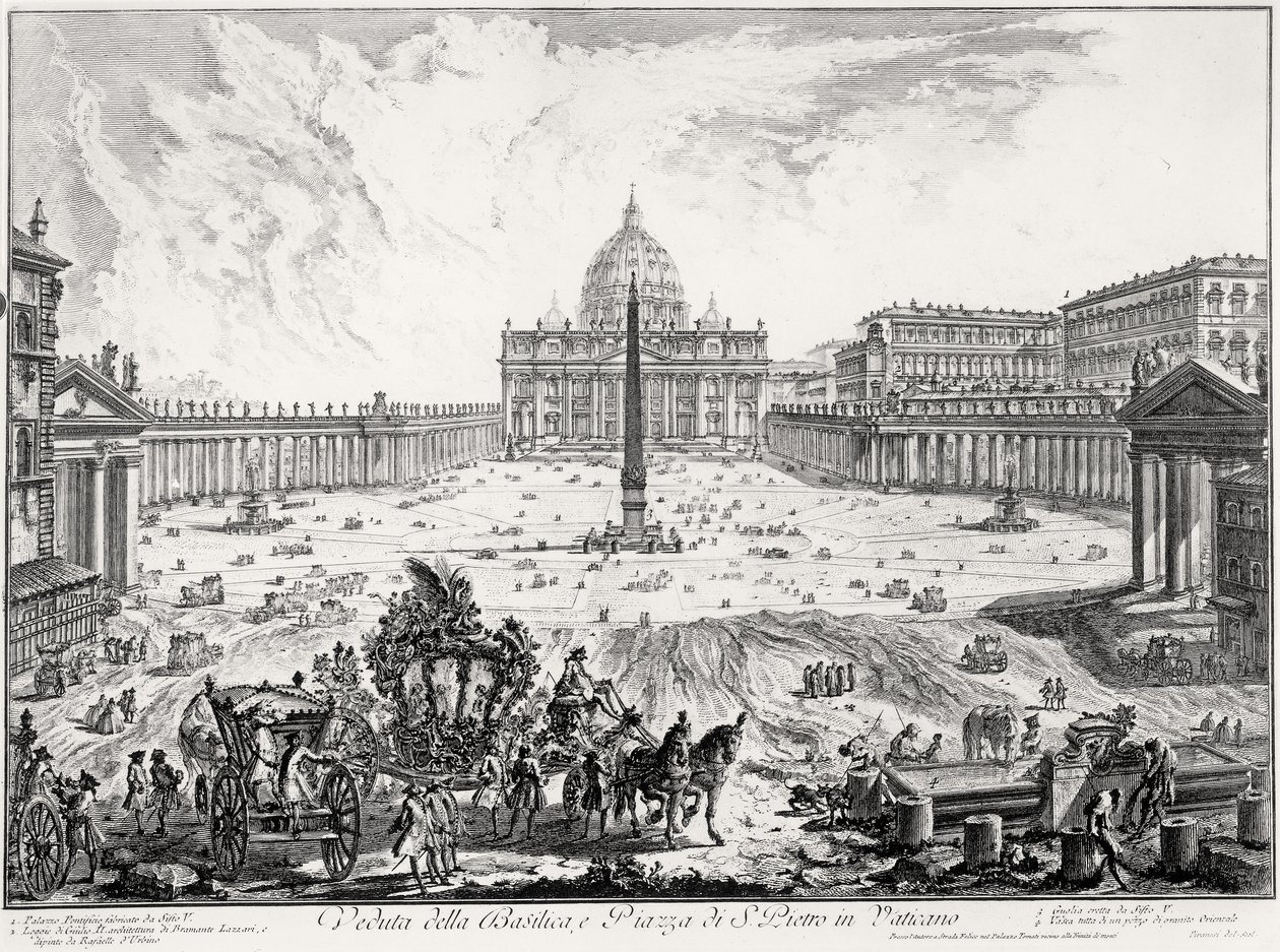 Vista della Basilica di San Pietro e Piazza, dalla serie 