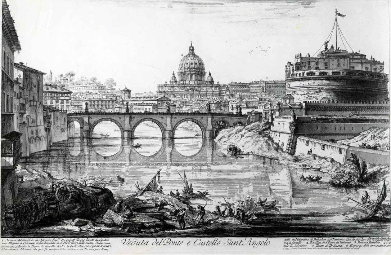 Vista del Ponte e Castel Sant