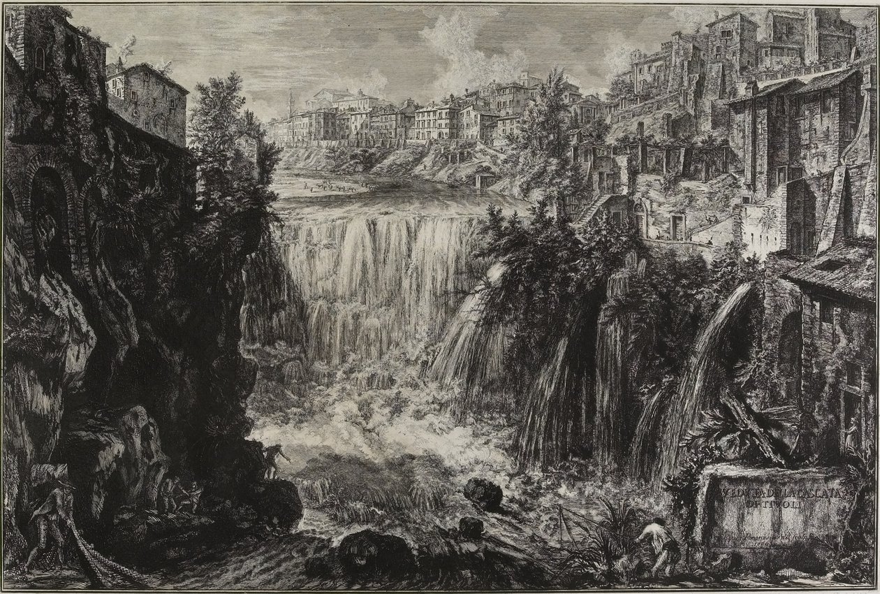 Veduta della Grande Cascata a Tivoli da Giovanni Battista Piranesi