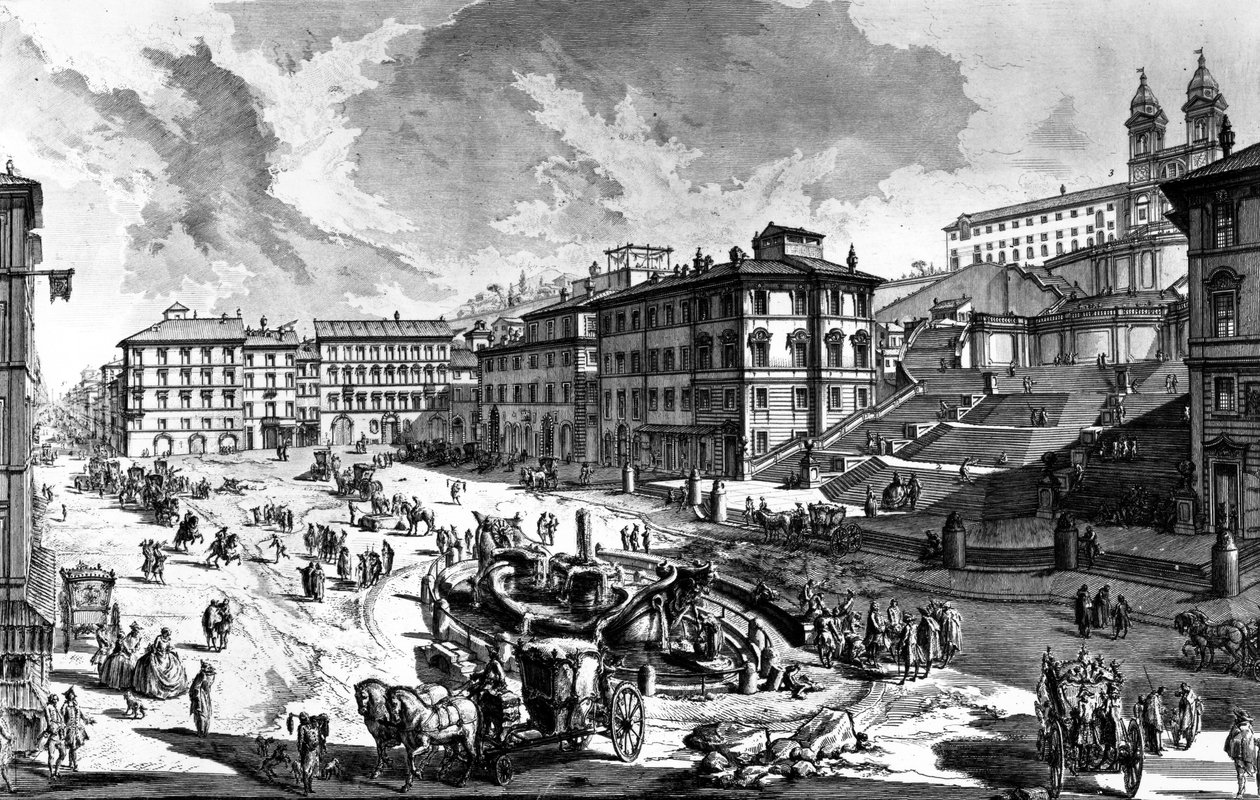 Veduta di Piazza di Spagna, dalla serie 