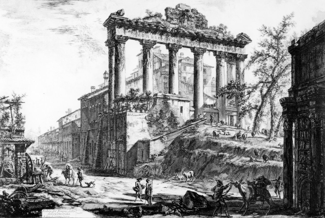 Veduta del Tempio della Concordia, dalla serie 