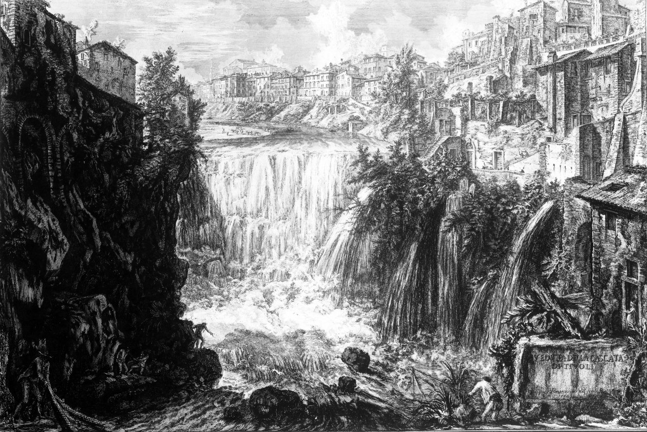 Veduta della cascata a Tivoli, dalla serie 