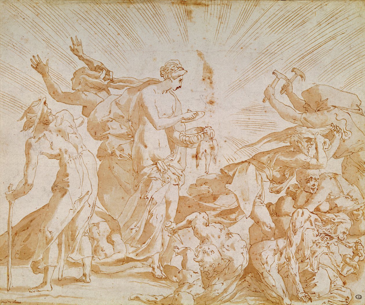 Pandora apre la scatola da Giovanni Battista Rosso Fiorentino
