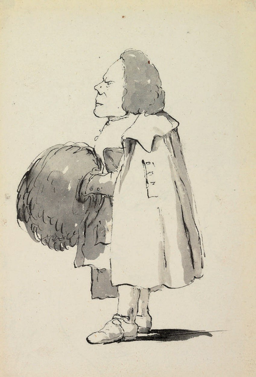 Caricatura di un gentiluomo basso da Giovanni Battista Tiepolo