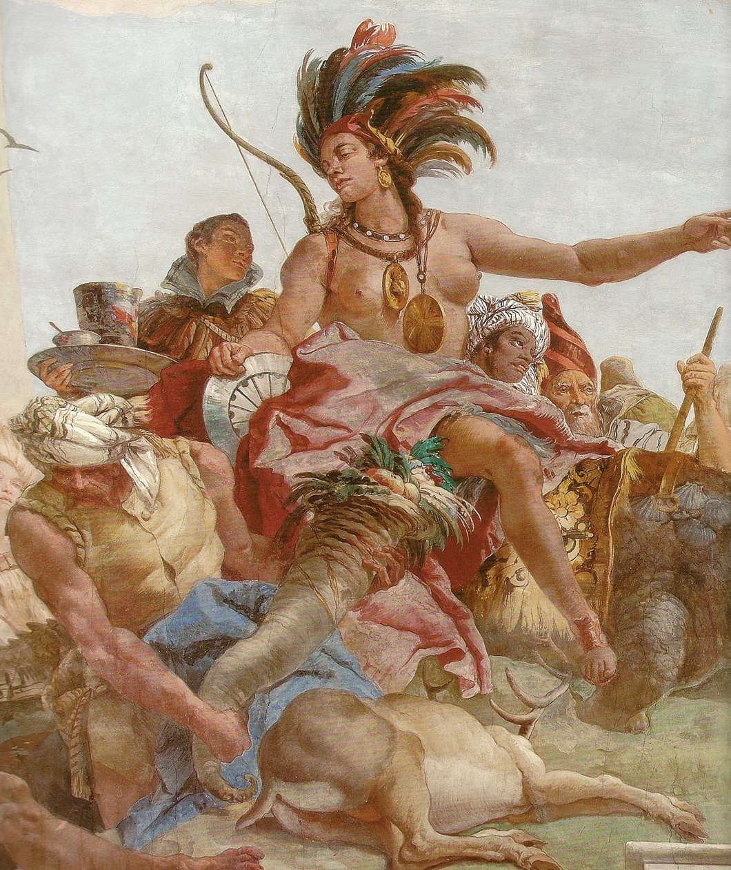 Affresco del soffitto nella scalinata della Residenza di Würzburg da Giovanni Battista Tiepolo