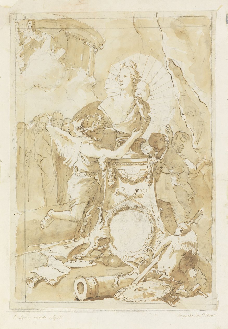 Progetto per la pagina di dedica a Carlo III di Spagna e delle Due Sicilie da Giovanni Battista Tiepolo