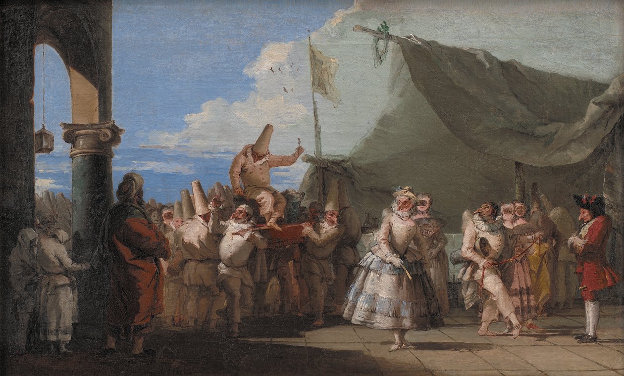 Il trionfo di Pulcinella, 1753-54 da Giovanni Battista Tiepolo