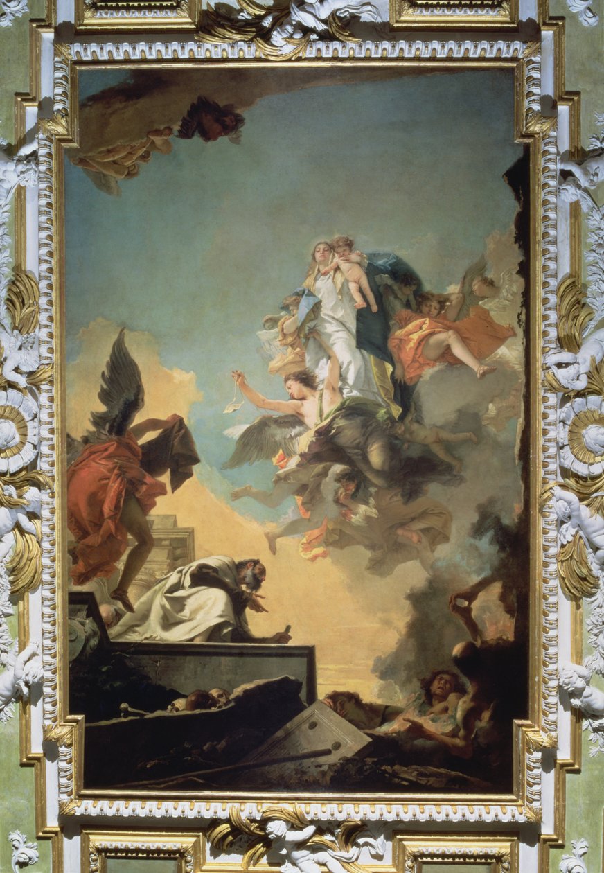 La Vergine del Carmelo che dona lo scapolare al Beato Simone Stock, 1740 da Giovanni Battista Tiepolo