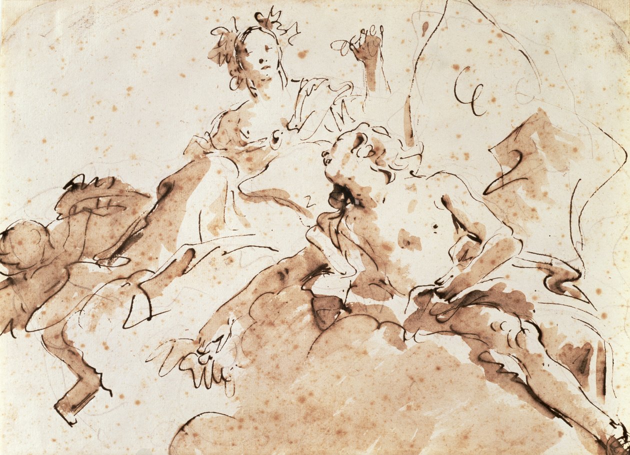 Zefiro e Flora da Giovanni-Battista Tiepolo