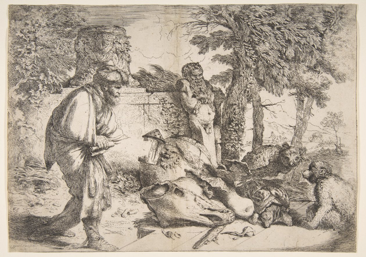Il filosofo Diogene in cerca di un uomo onesto da Giovanni Benedetto Castiglione