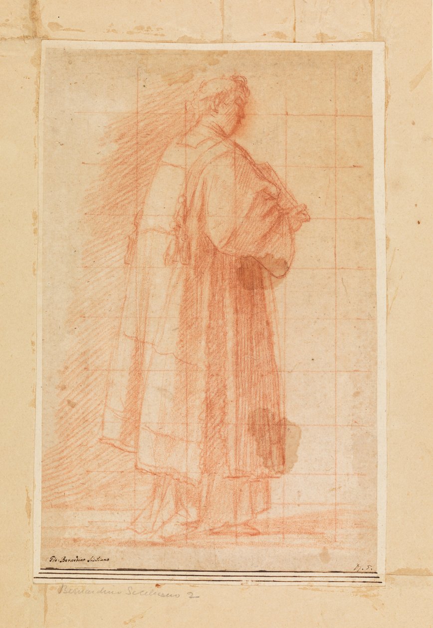 Chierico in piedi con un libro da Giovanni Bernardino Rodriguez