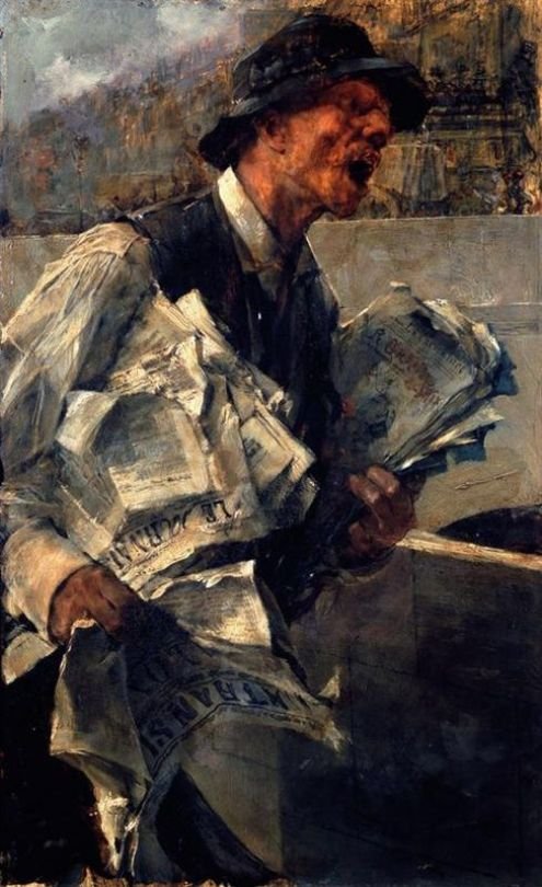 The Newspaperman in Paris da Giovanni Boldini