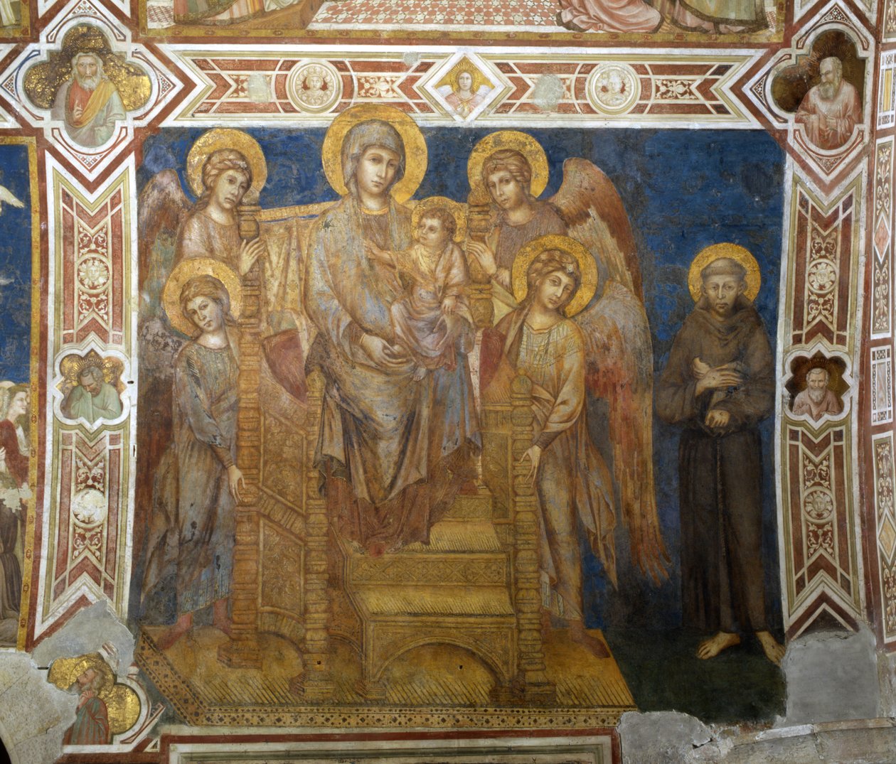 Madonna col Bambino in trono con angeli e San Francesco d