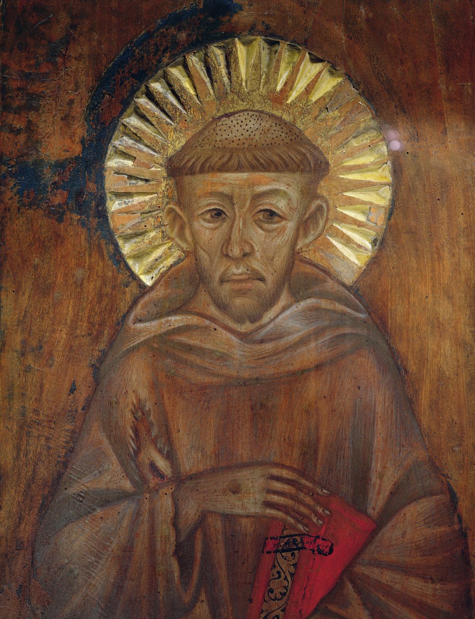 Ritratto di San Francesco, c.1285 (dettaglio) da Giovanni Cimabue