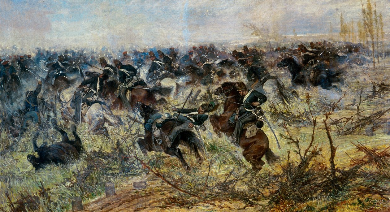 Carica di cavalleria a Montebello da Giovanni Fattori