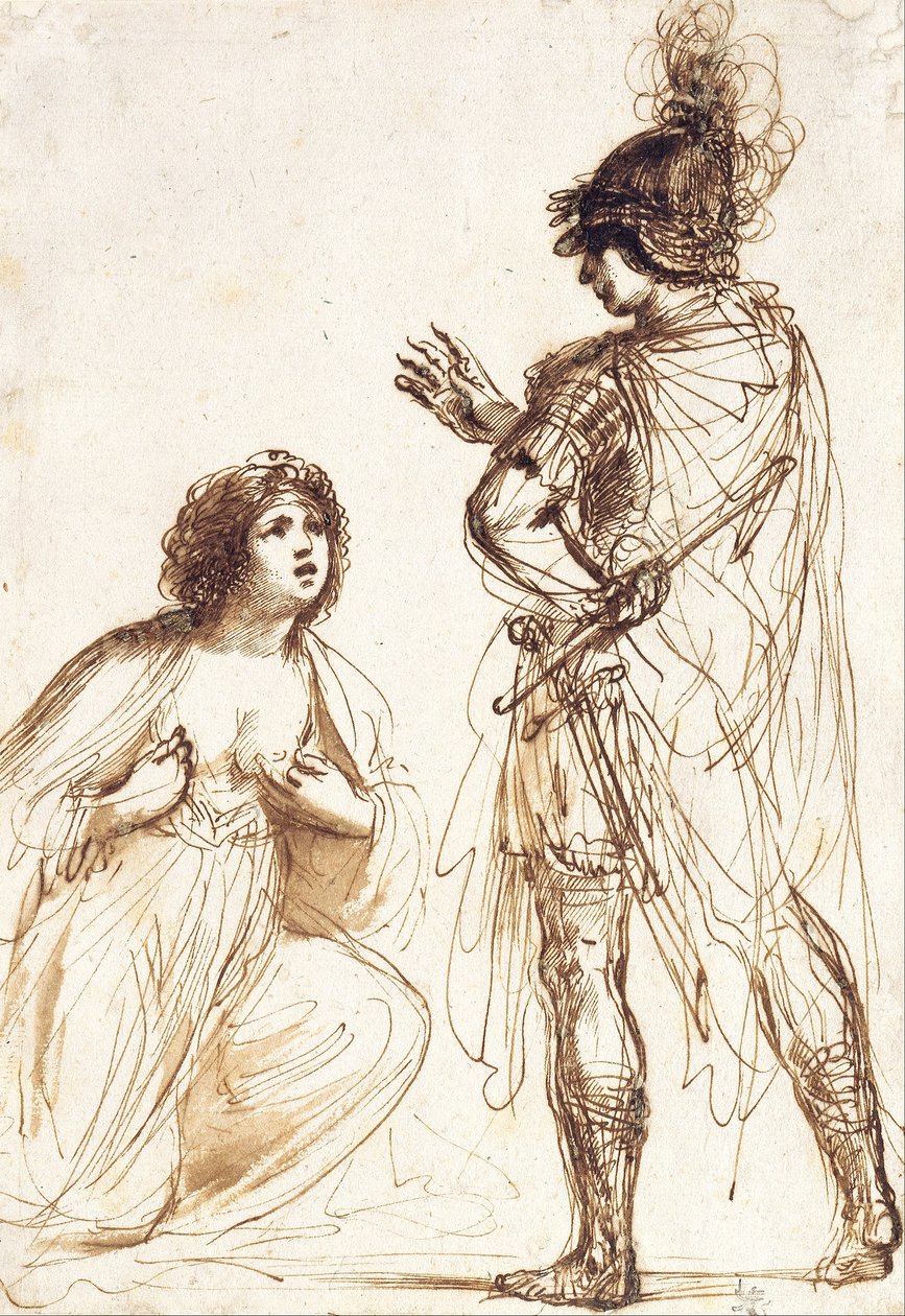 Cleopatra e Ottaviano da Giovanni Francesco Barbieri