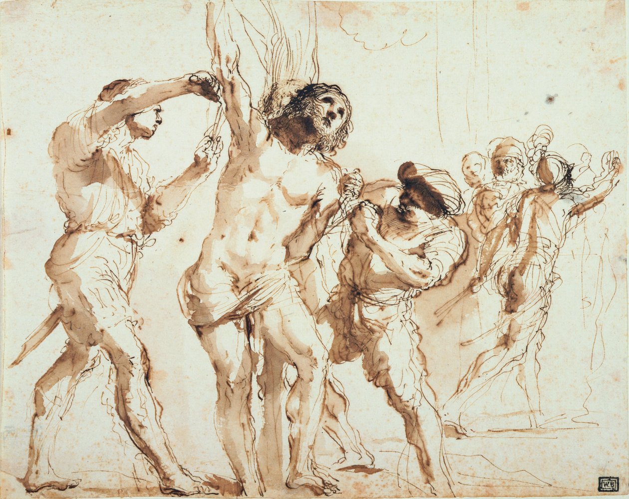 Studio per il martirio di San Bartolomeo da Giovanni Francesco Barbieri