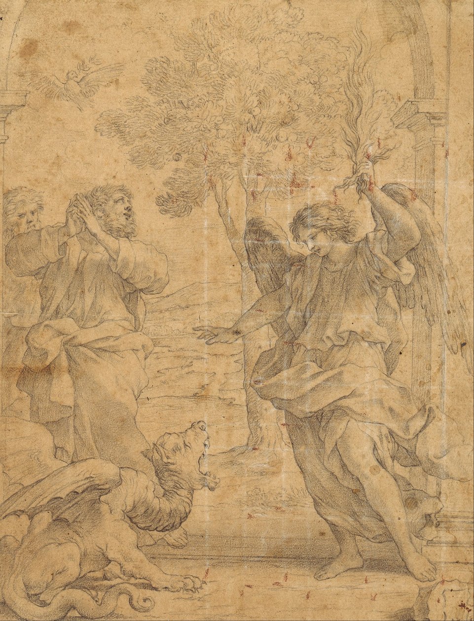 Arcangelo Uriel e il drago da Giovanni Francesco Romanelli
