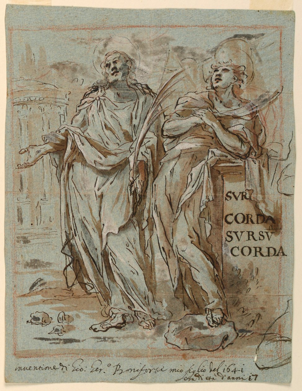 Disegno, Due martiri, 1641 da Giovanni Gerolama Boniforte