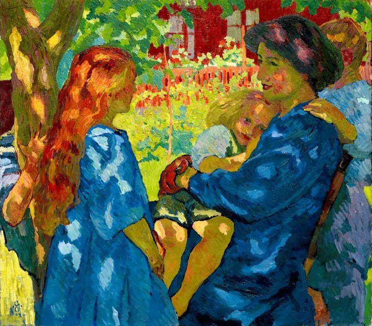 Ritratto di famiglia sotto l