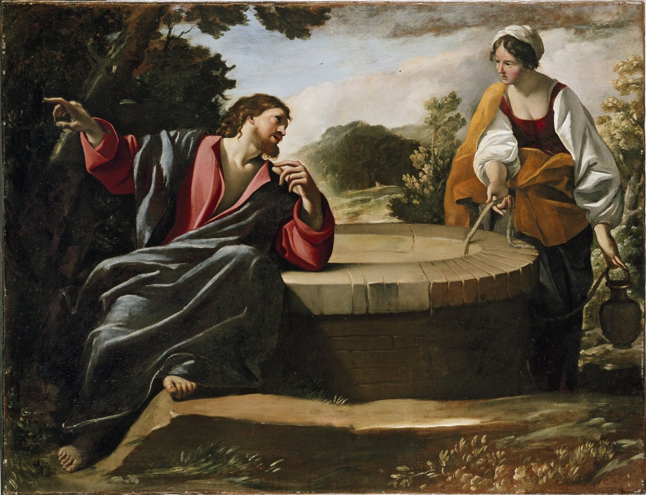 Cristo e la donna di Sarnaca, XVII secolo da Giovanni Lanfranco