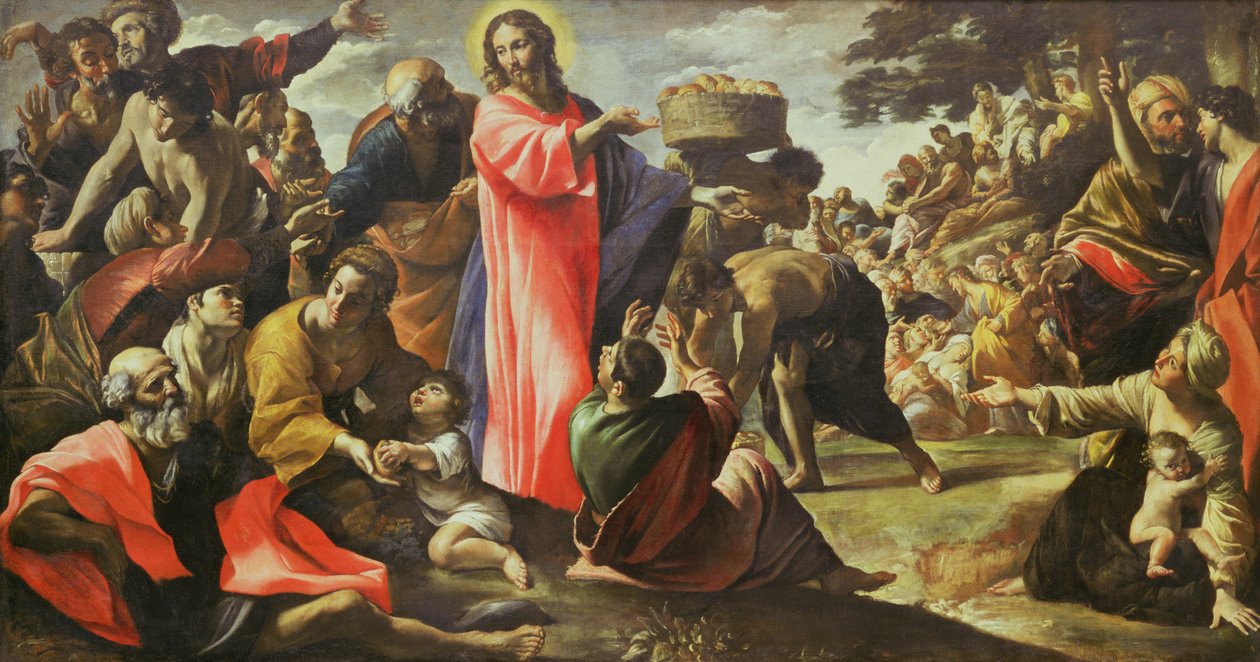 La moltiplicazione dei pani e dei pesci, 1620-5 da Giovanni Lanfranco