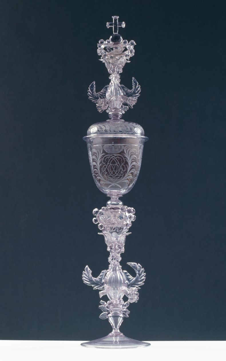 Calice con coperchio, inciso con il monogramma di Federico III, Elettore Palatino 1688-1701 da Giovanni Pallada