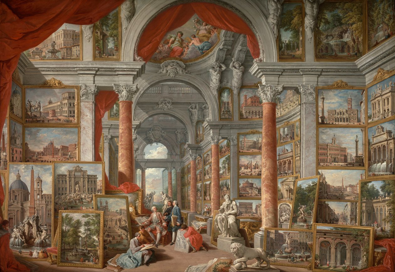 Galleria di quadri con vedute della Roma moderna da Giovanni Paolo Pannini