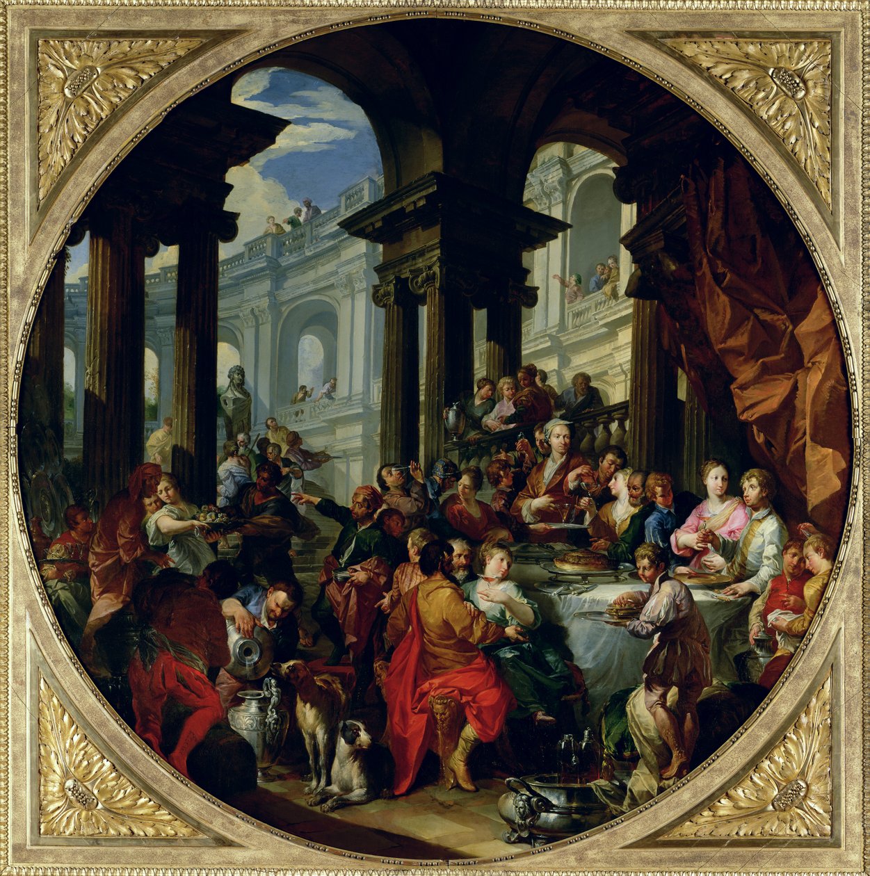 Festa sotto un portico ionico da Giovanni Paolo Pannini