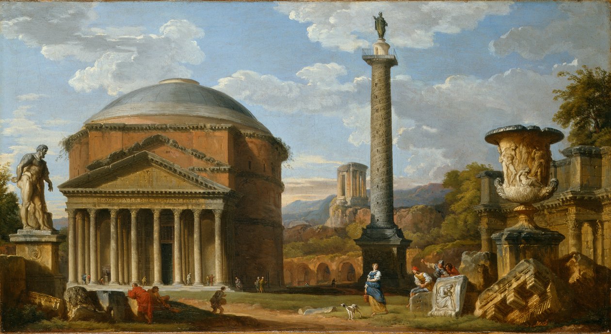 Capriccio di Rovine Romane con il Pantheon, 1737 da Giovanni Paolo Pannini