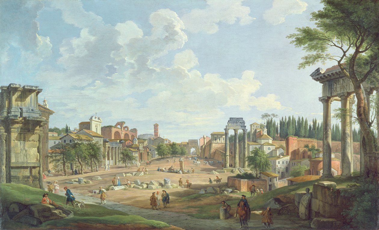 Veduta del Foro Romano, 1747 da Giovanni Paolo Pannini