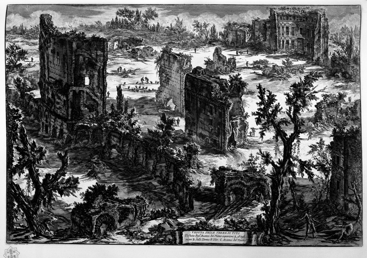 Veduta delle Terme di Tito da Giovanni Battista Piranesi