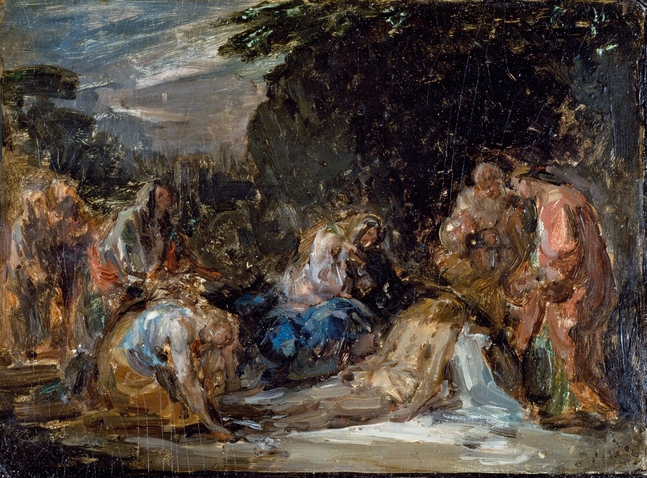 Deposizione, di Giovanni Carnovali detto Piccio, olio su tavola, 21x29 cm da Giovanni Carnovali