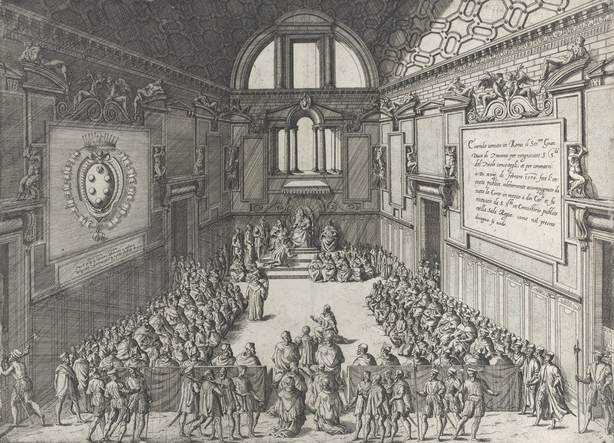 Udienza concessa da Papa Pio V a Cosimo I, Duca di Toscana da Giovanni Ambrogio Brambilla