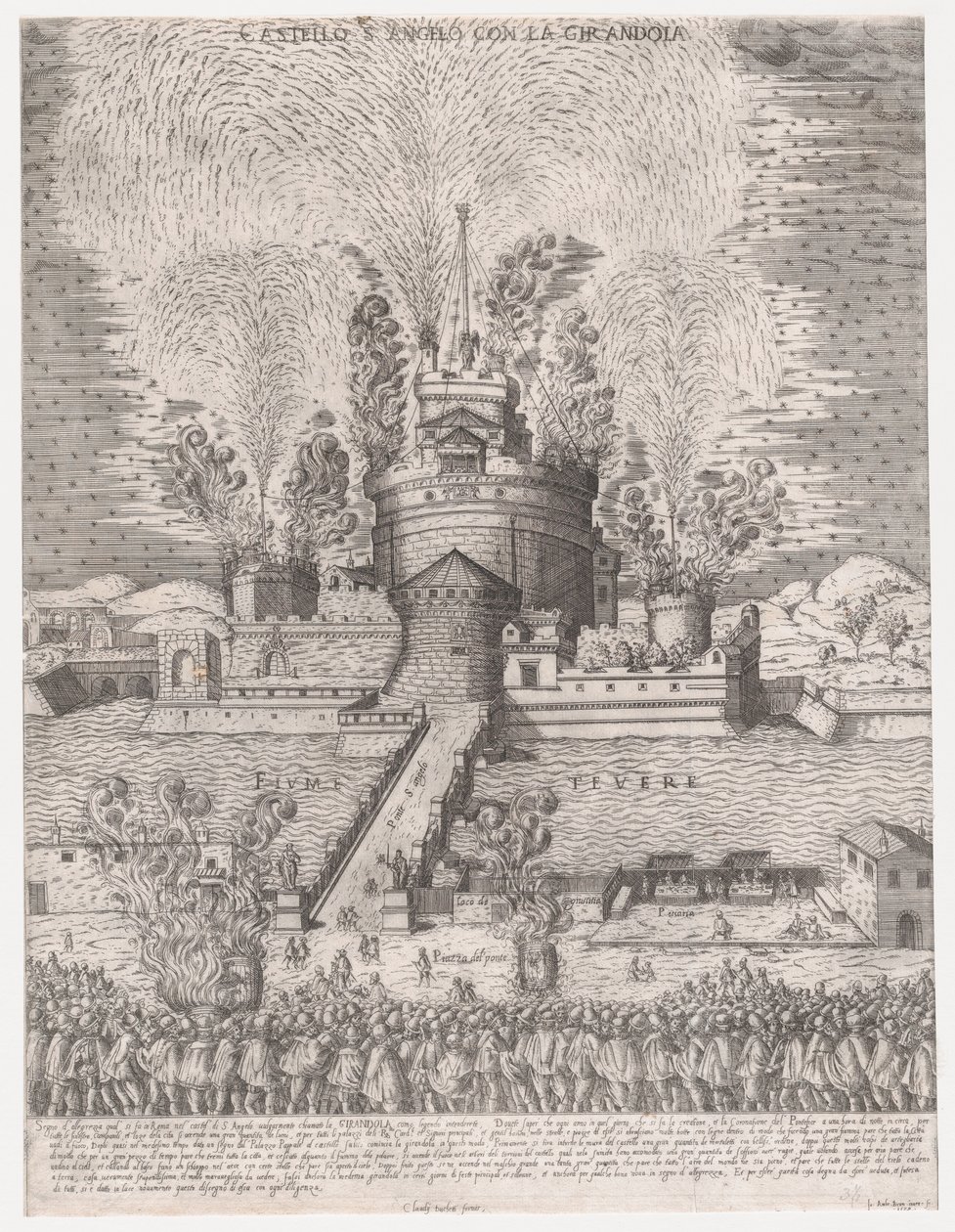 Speculum Romanae Magnificentiae: La Girandola al Castel Sant