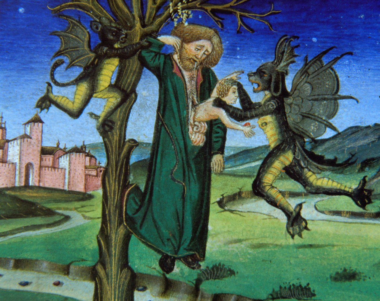 Giuda impiccato, Bibbia Nuovo Testamento da Giovanni Ambrogio de Predis