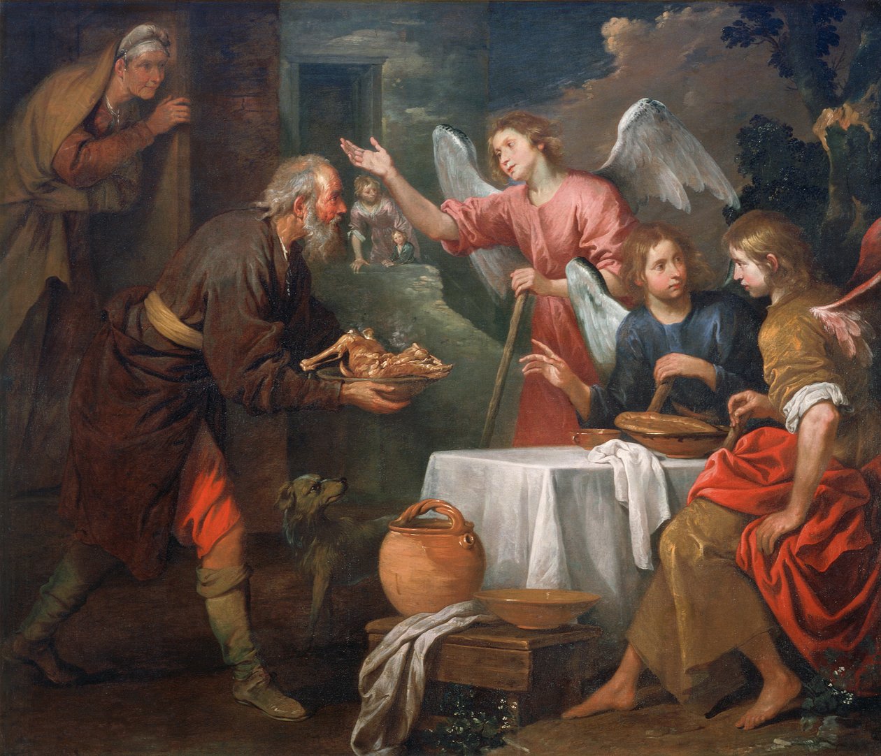 Abramo e i tre angeli da Giovanni Andrea di Ferrari