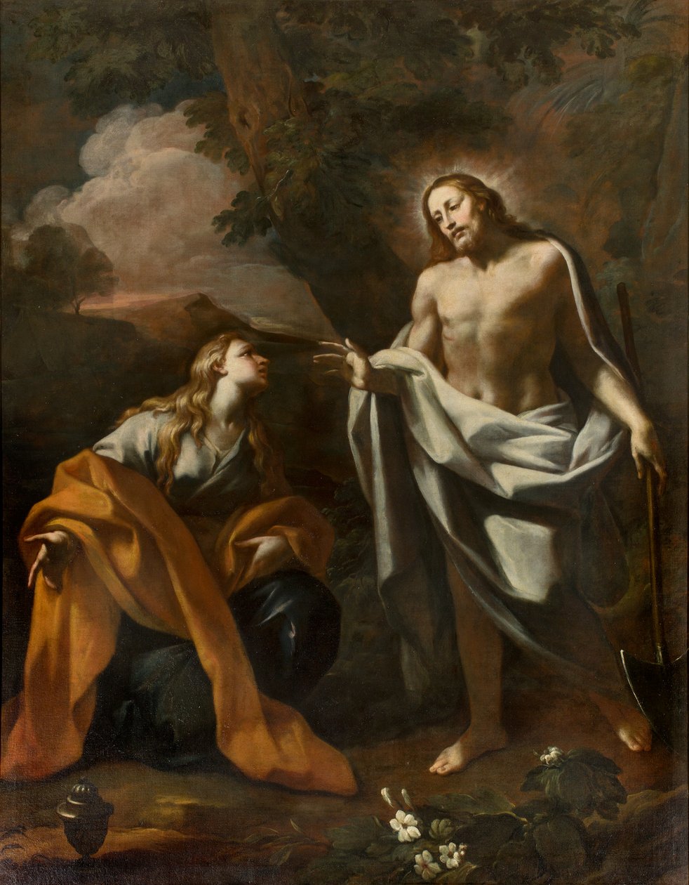 Cappella del SS Sacramento, Prima campata lato nord, Noli me tangere, Apparizione di Cristo alla Maddalena da Giovanni Angelo Borroni