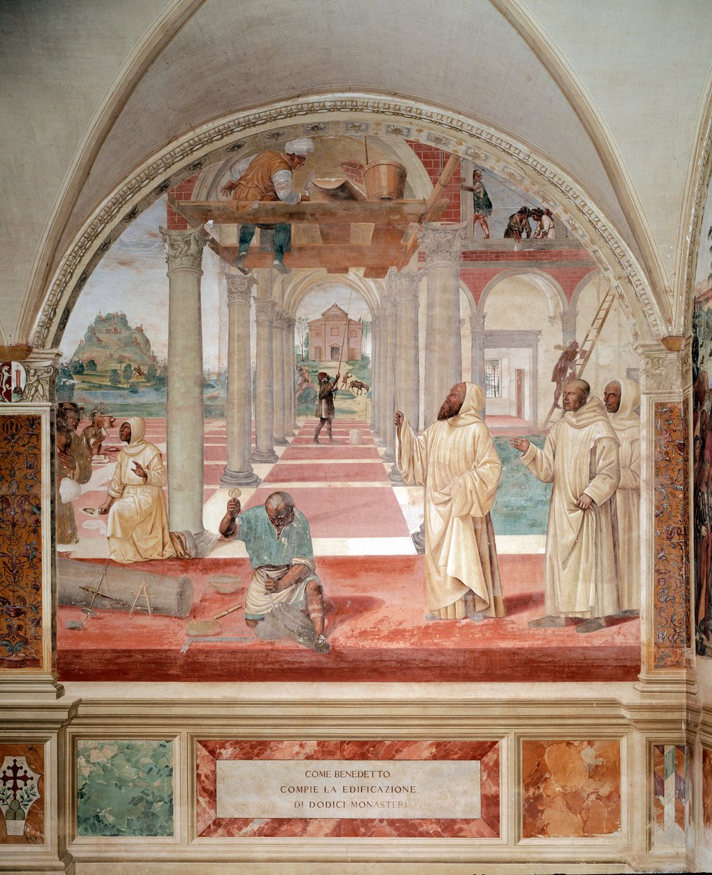 Benedetto costruisce dodici monasteri da Giovanni Antonio Bazzi Sodoma