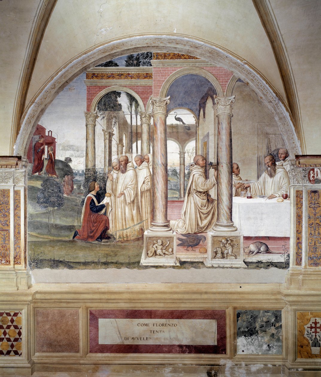 Come Fiorenzo cerca di avvelenare San Benedetto da Giovanni Antonio Bazzi Sodoma