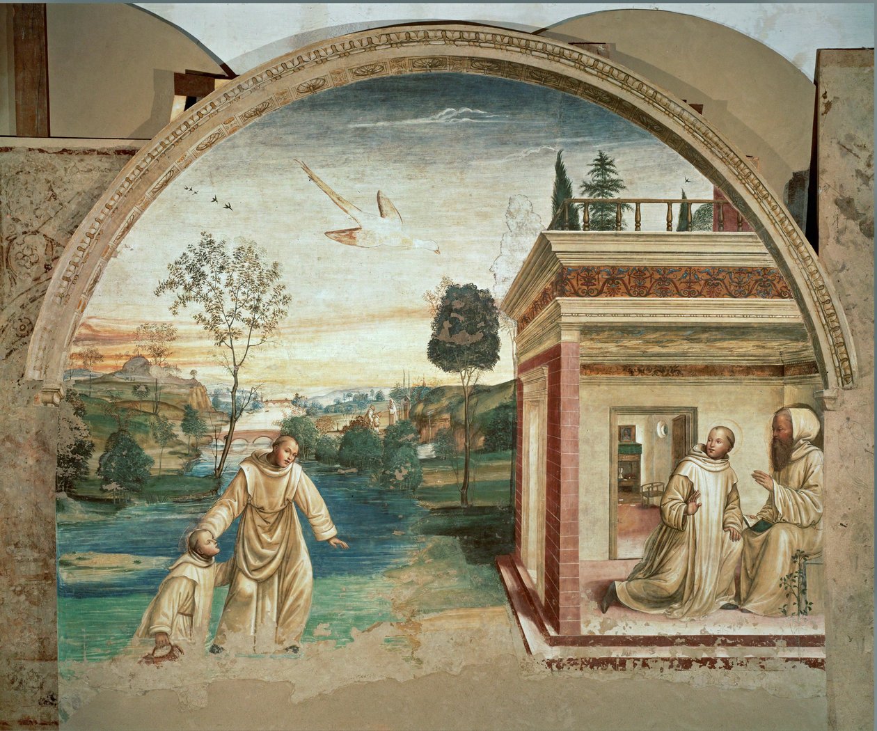 Nel 1497 Signorelli iniziò a dipingere la Vita di San ... da Giovanni Antonio Bazzi Sodoma