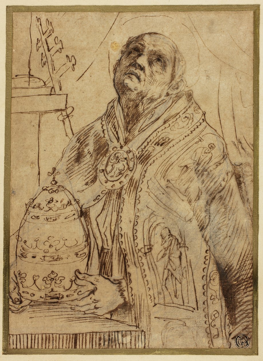 Santo papale da Giovanni Antonio Burrini