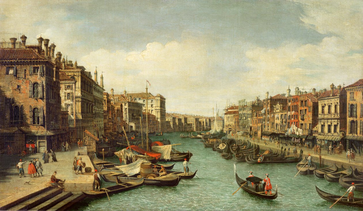 Il Canal Grande vicino al Ponte di Rialto, Venezia, c.1730 da Giovanni Antonio Canal
