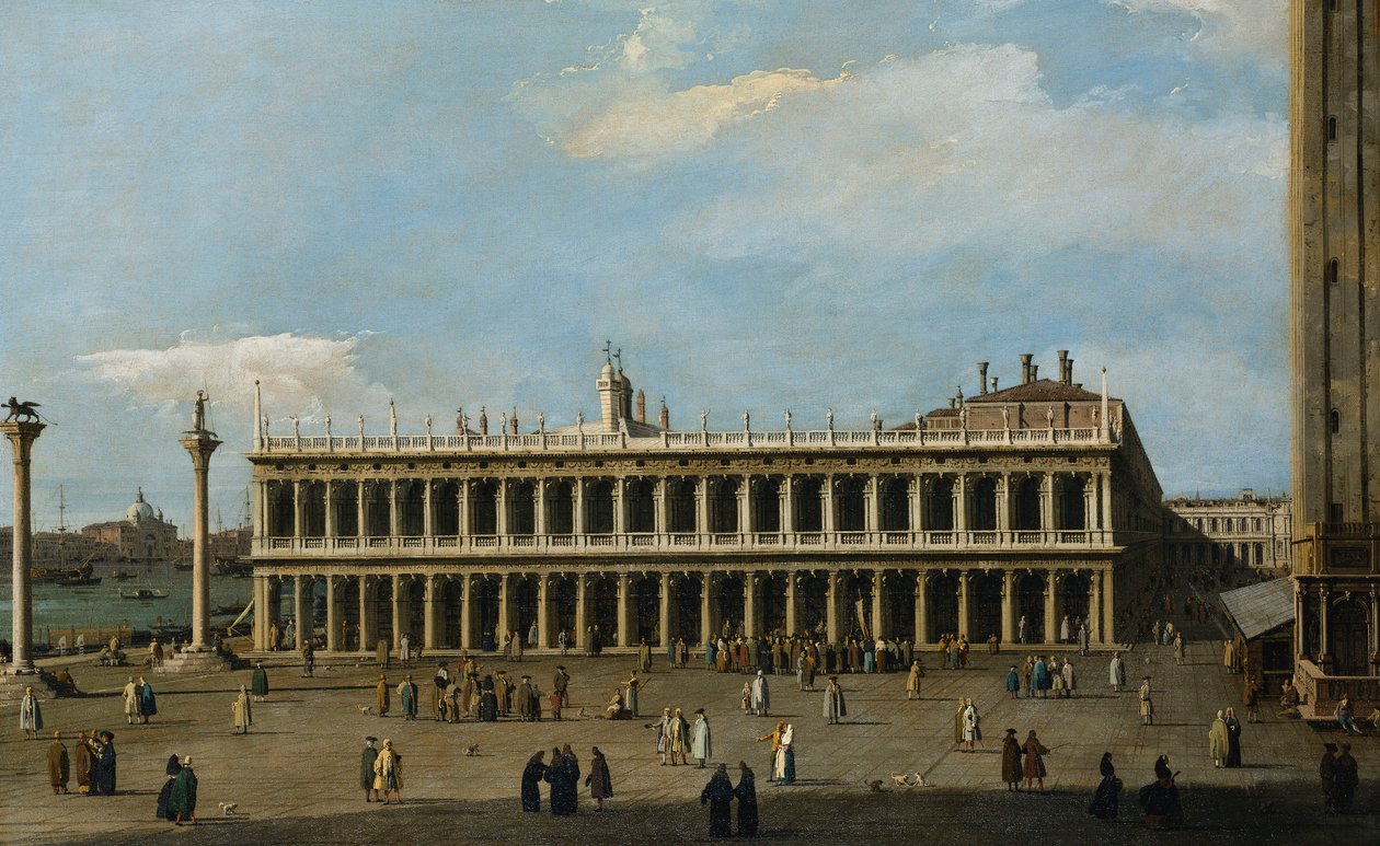 La Biblioteca e la Piazzetta, Venezia, dal Palazzo Ducale da Giovanni Antonio Canal