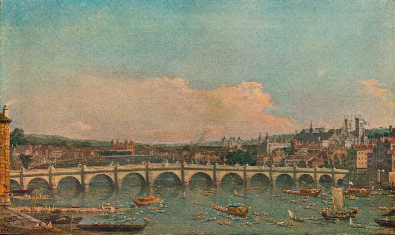 Ponte di Westminster, c1746 da Giovanni Antonio Canal