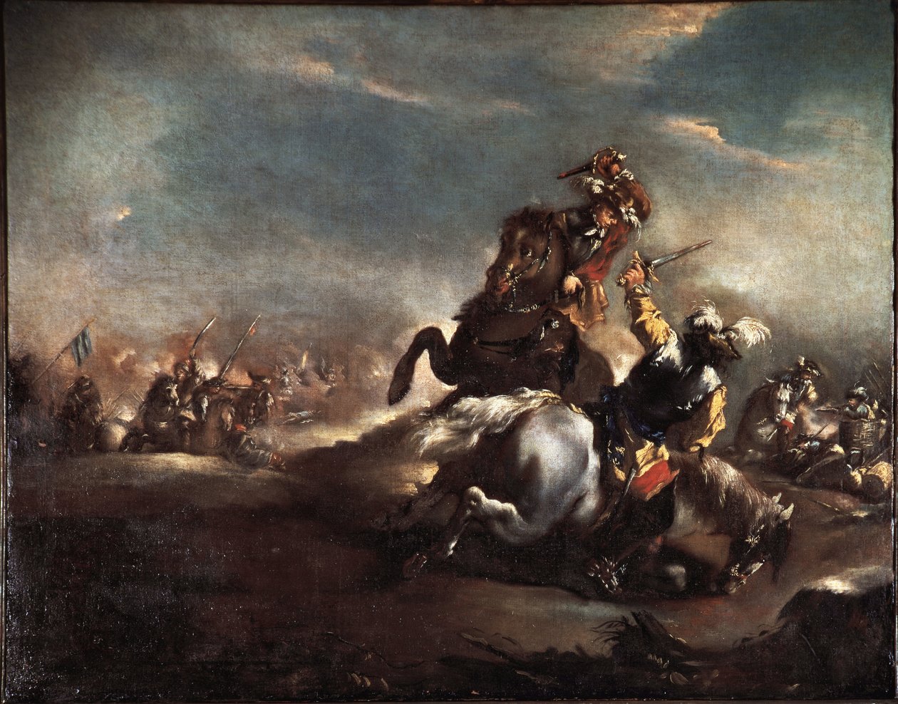 Duello di cavalieri. Dipinto di Giovanni Antonio Guardi (1699-1760) Venezia, Museo Correr da Giovanni Antonio Guardi