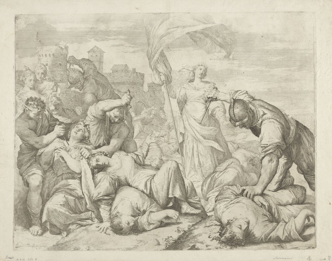 Il martirio di Santa Orsola e delle sue compagne da Giovanni Antonio Lorenzini